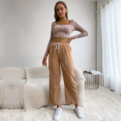 Damen Sporthose Hochtaillig Elastisch Eveloria