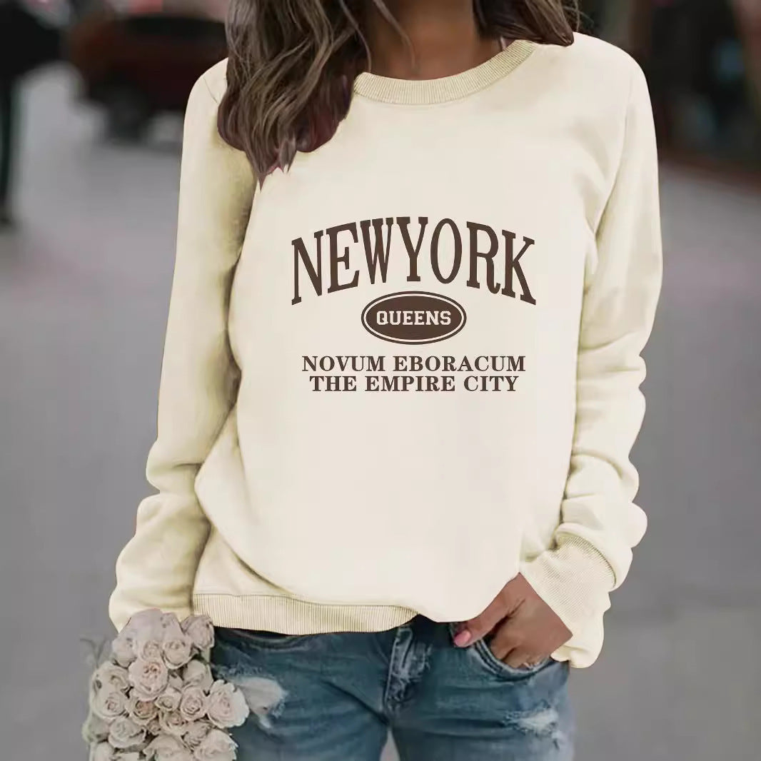 Damen Sweatshirt New Yorker Schriftzug Eveloria - Eveloria
