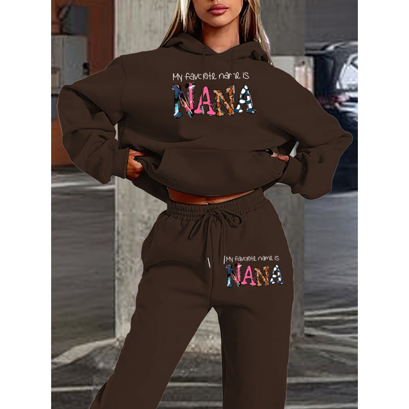 Damen Jogginganzug Bequem Mit Schriftzug Eveloria