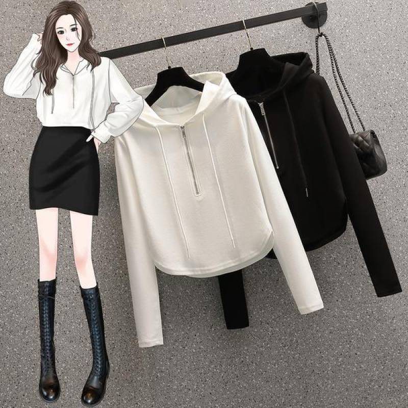 Damen Crop-Hoodie mit Reißverschluss Eveloria - Eveloria