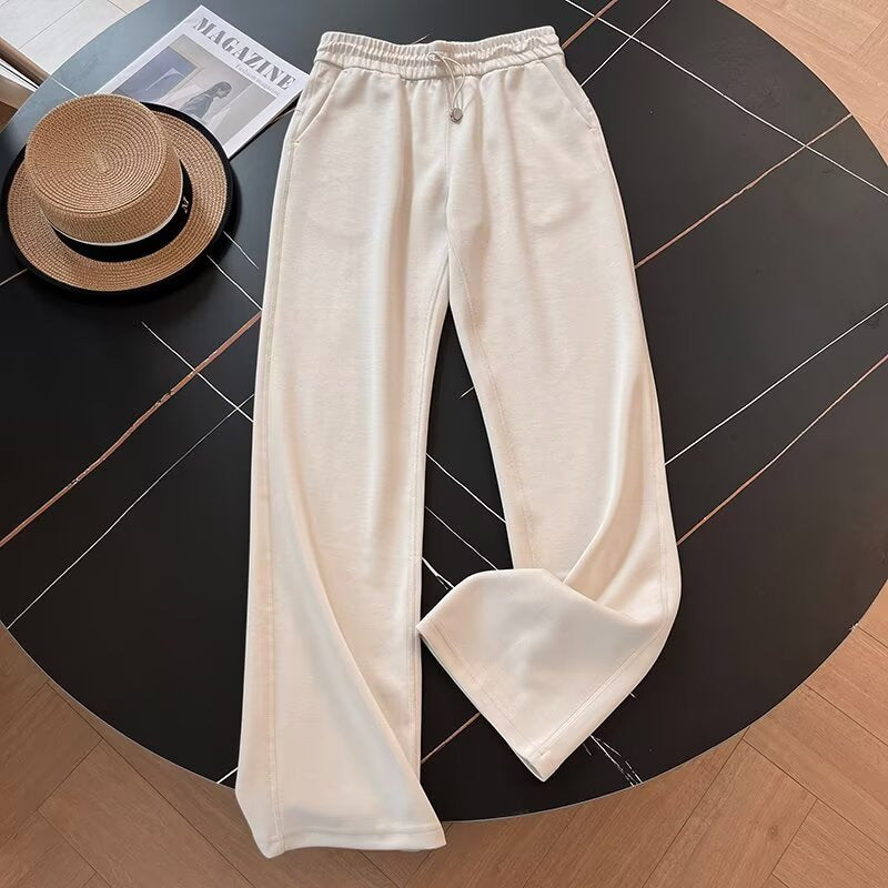 Damen Sportfreizeithose Elastischer Bund Seitentaschen