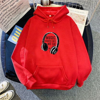Damen Kapuzenpullover Musik-Design Eveloria