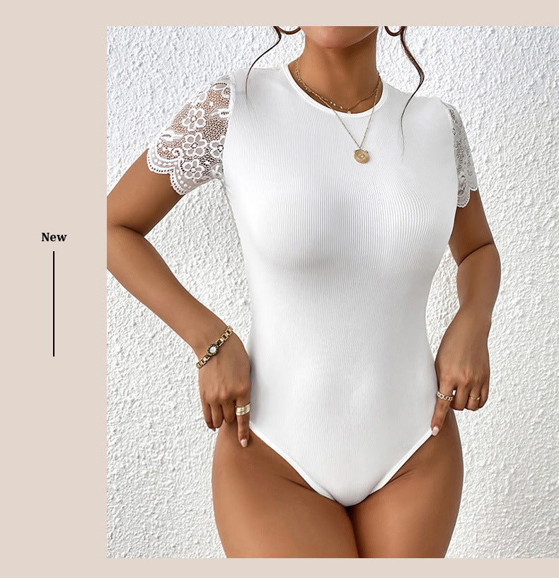 Damen Body Spitzenüberzug Figurbetonter Silhouette Eveloria