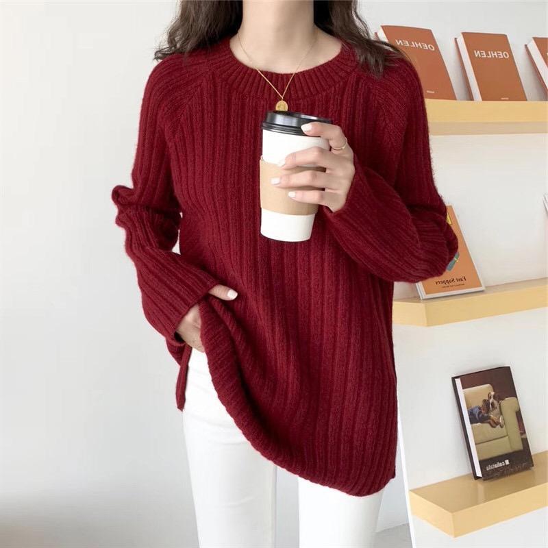 Damen Rippenstrickpullover Eveloria Gemütlich