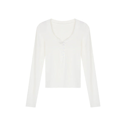 Damen Langarmshirt Eveloria Baumwolle Bequem