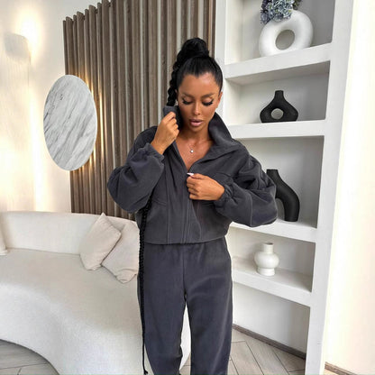 Damen Sportanzug Kapuzenpullover Elastischer Bund