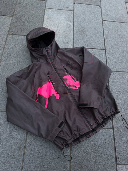 Damen Allwetterjacke Sportlich Grafikdruck
