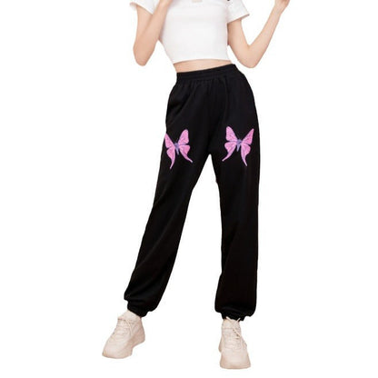 Damen Jogginghose Eveloria Bunt Schmetterling