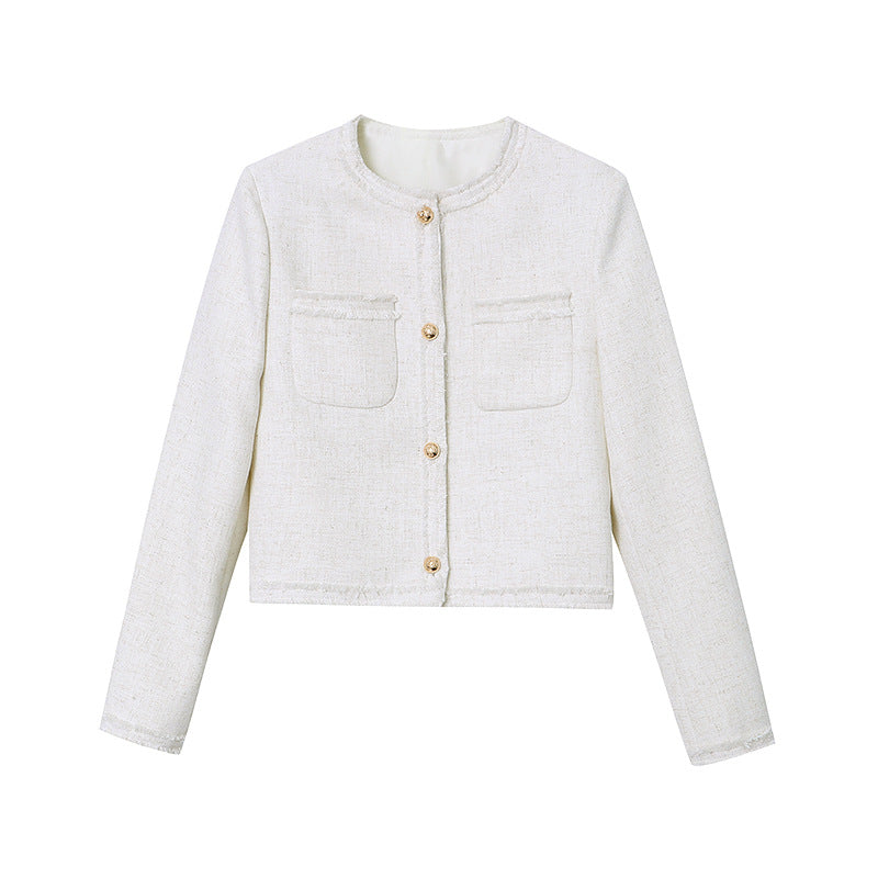 Damen Bouclé-Jacke Eveloria Elegantes Design