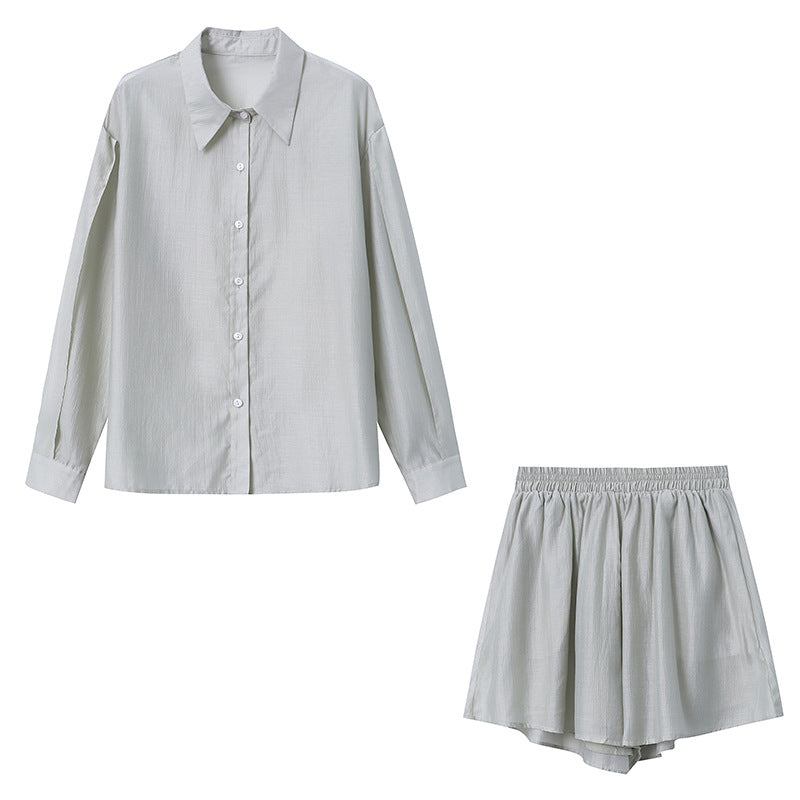 Damen Hemdblusenkleid mit Kordelzug und Knöpfen Eveloria