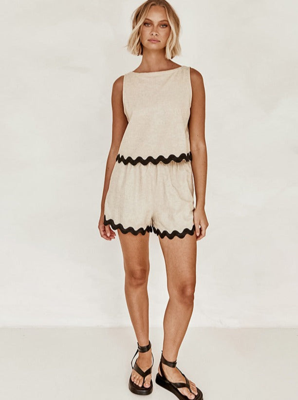 Damen Tanktop und Shorts Set Lässig