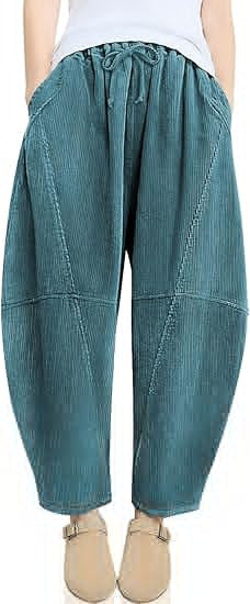 Damen High-Waist Freizeithose mit Kordelzug Eveloria