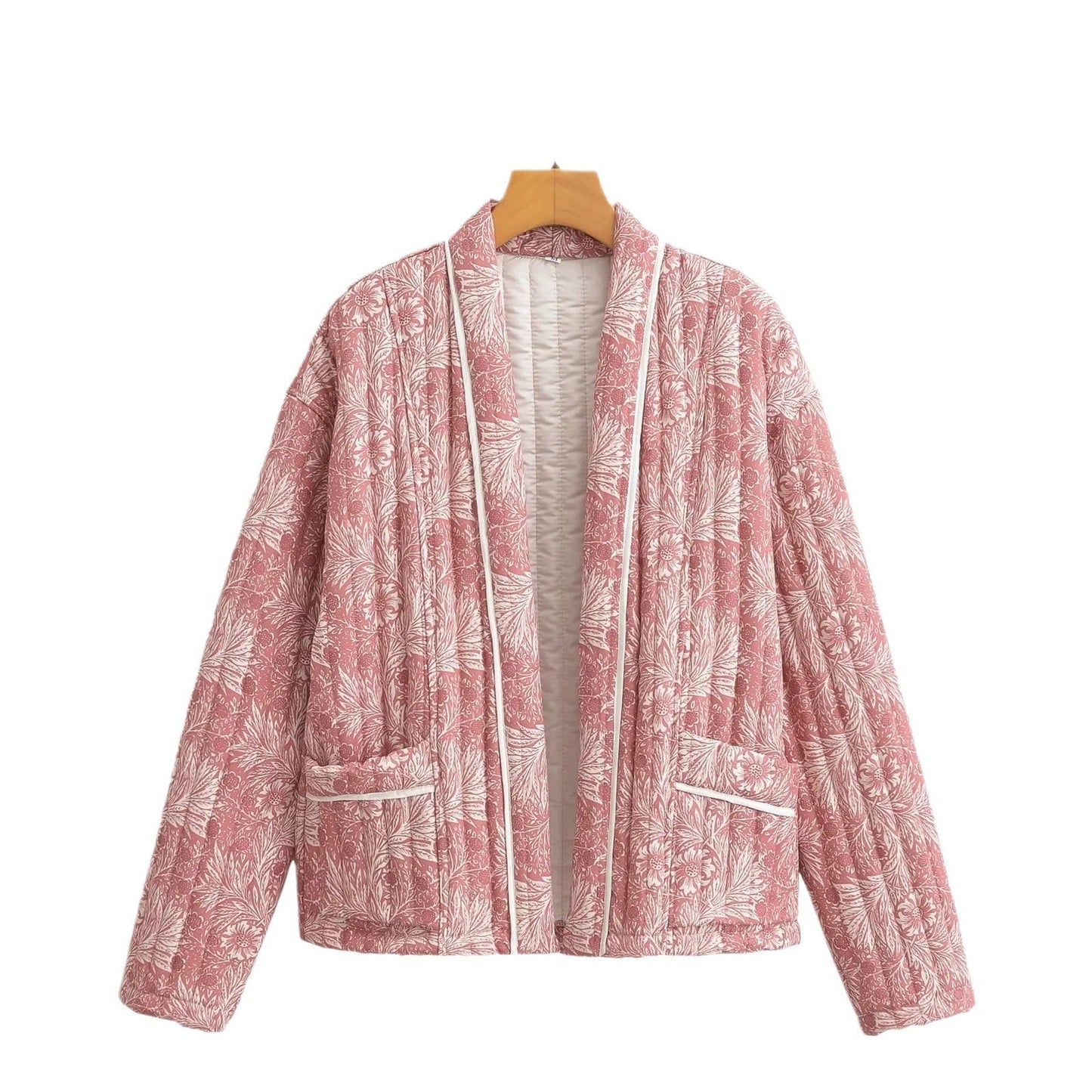 Damen Steppjacke Floralmuster Eveloria