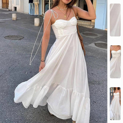 Damen Maxikleid Schulterfrei Voluminöser Rock Eveloria - Eveloria