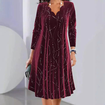 Damen Partykleid mit Glitzerakzenten Eveloria - Eveloria