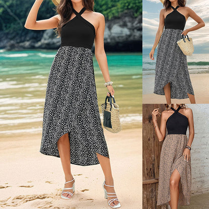 Damen Maxikleid Wickeldesign Floralmuster - Eveloria