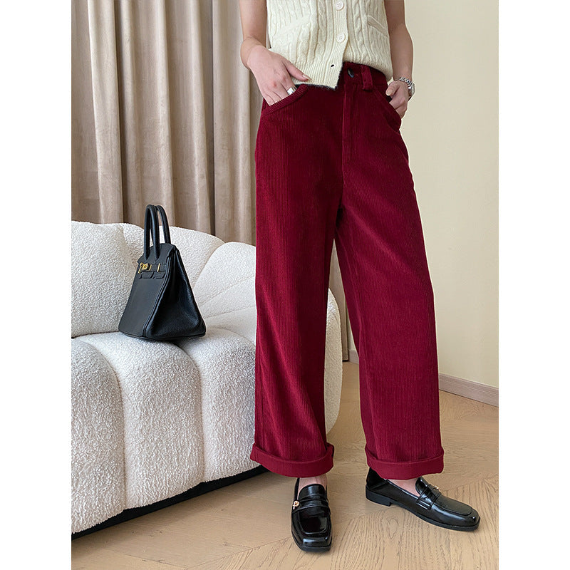 Damen Cordhose Bequem Stilvolle Eveloria