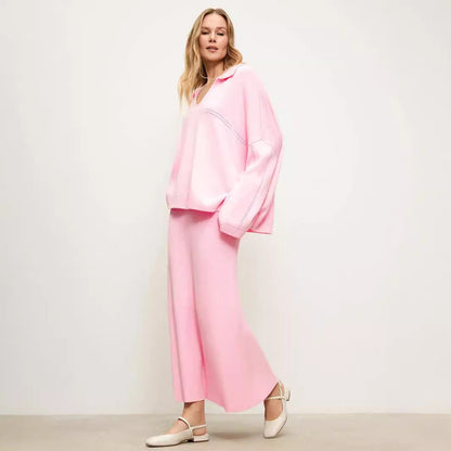 Damen Strickpullover Weich Lochmuster Anthrazit Eveloria