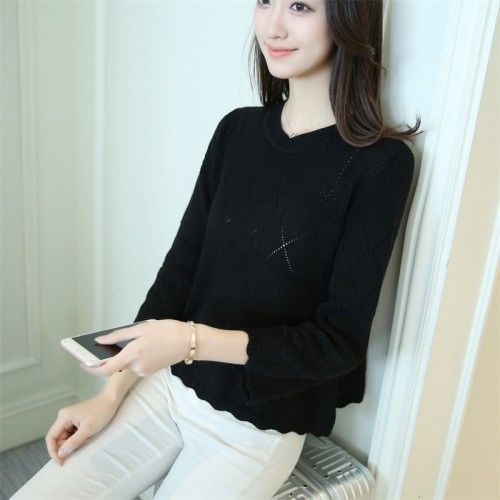 Damen Strickpullover Strukturiertes Muster Beige Eveloria