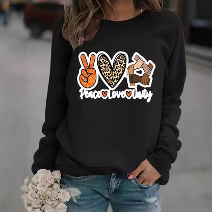 Damen Sweatshirt Peace Love Unity Motiv Eveloria