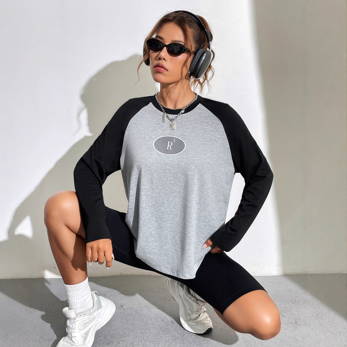 Damen Raglan-Shirt Grafik-Design Eveloria