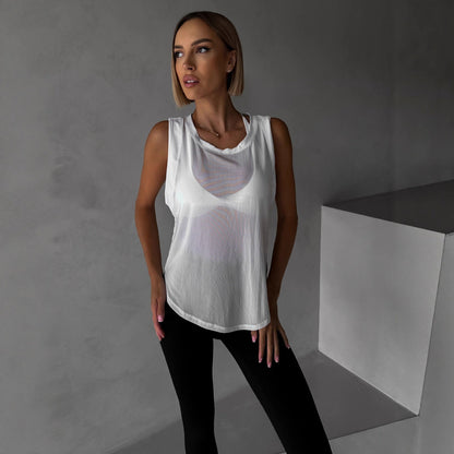 Damen Sporttop mit Knoten Detail aus Baumwolle Rosa - Eveloria