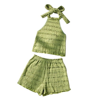 Damen Two-Piece Set Strukturiertes Material Luftig Eveloria