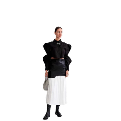Damen Langarm Pullover Set mit Bleistiftrock