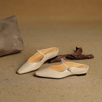 Damen Slipper Echtes Leder