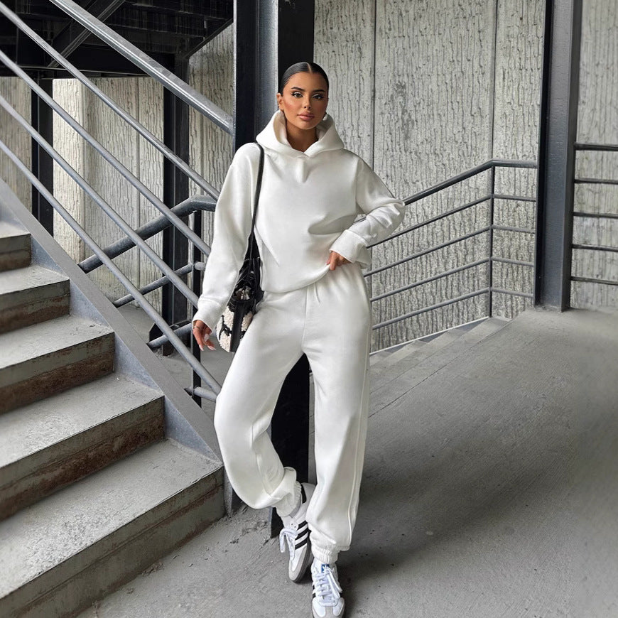 Damen Oversized Hoodie Jogginganzug Elastischer Bund