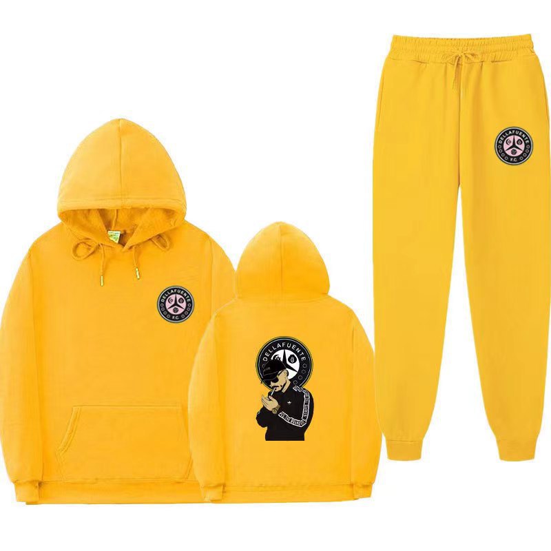 Damen Kapuzenpullover-Set mit Jogginghose, einzigartigem Druck,