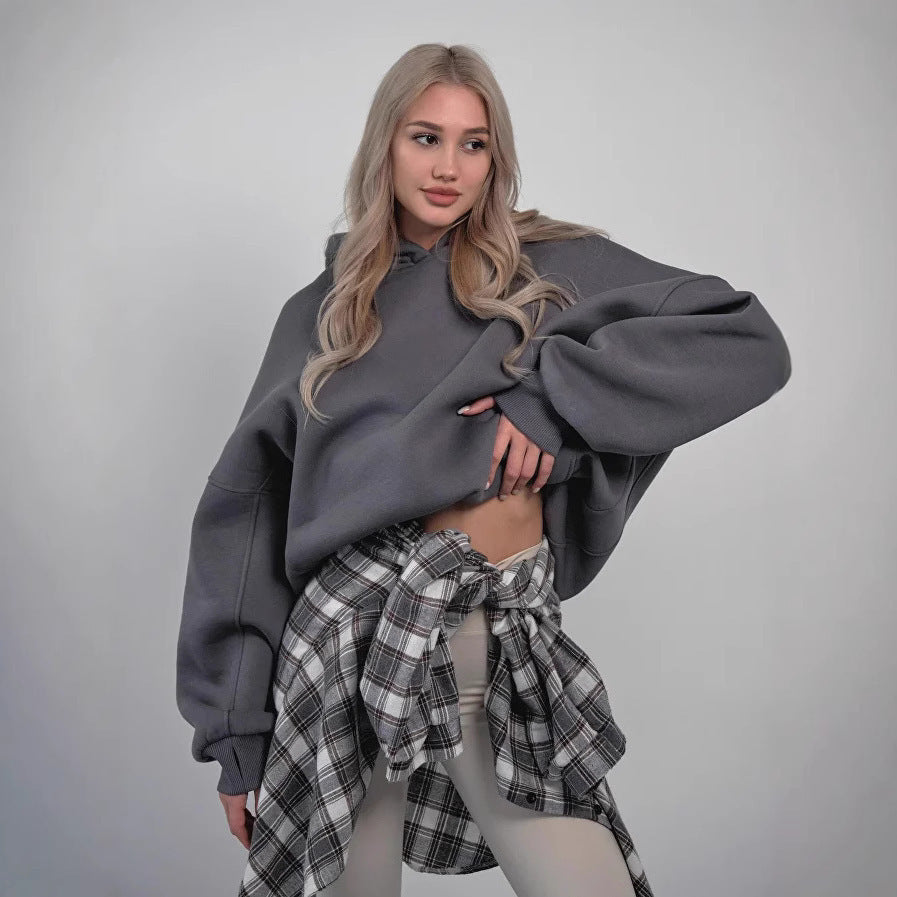 Damen Oversized Kapuzenpullover Drop-Shoulder-Schnitt Eveloria - Eveloria