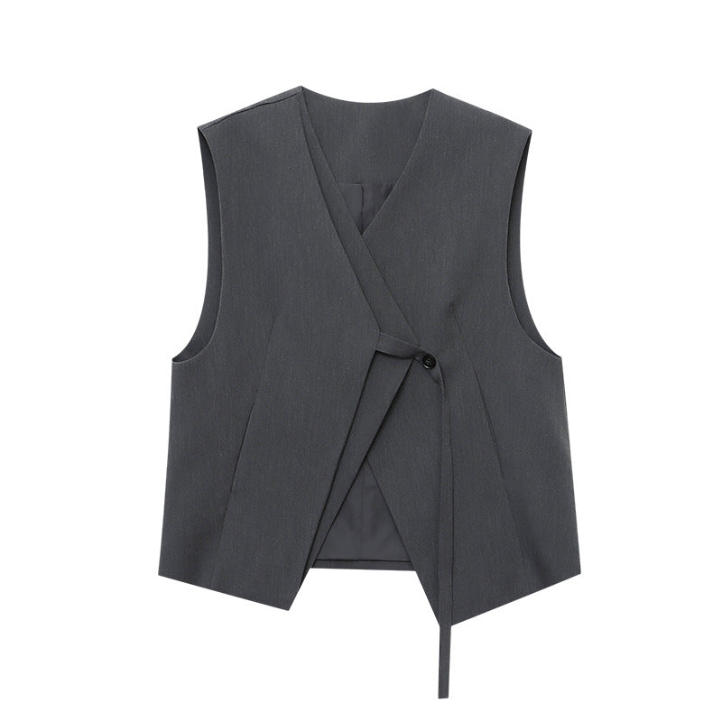 Damen Wickelweste Tailliert Elegant Eveloria