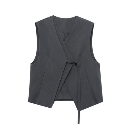 Damen Wickelweste Tailliert Elegant Eveloria