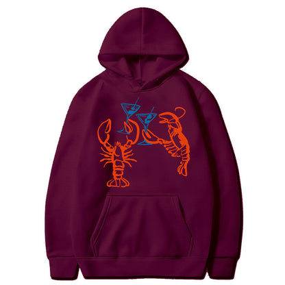 Damen Kapuzenpullover Hummer Motiv Eveloria