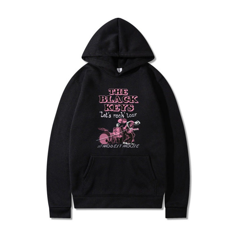 Damen Kapuzenpullover Rockband-Design Komfort-Passform