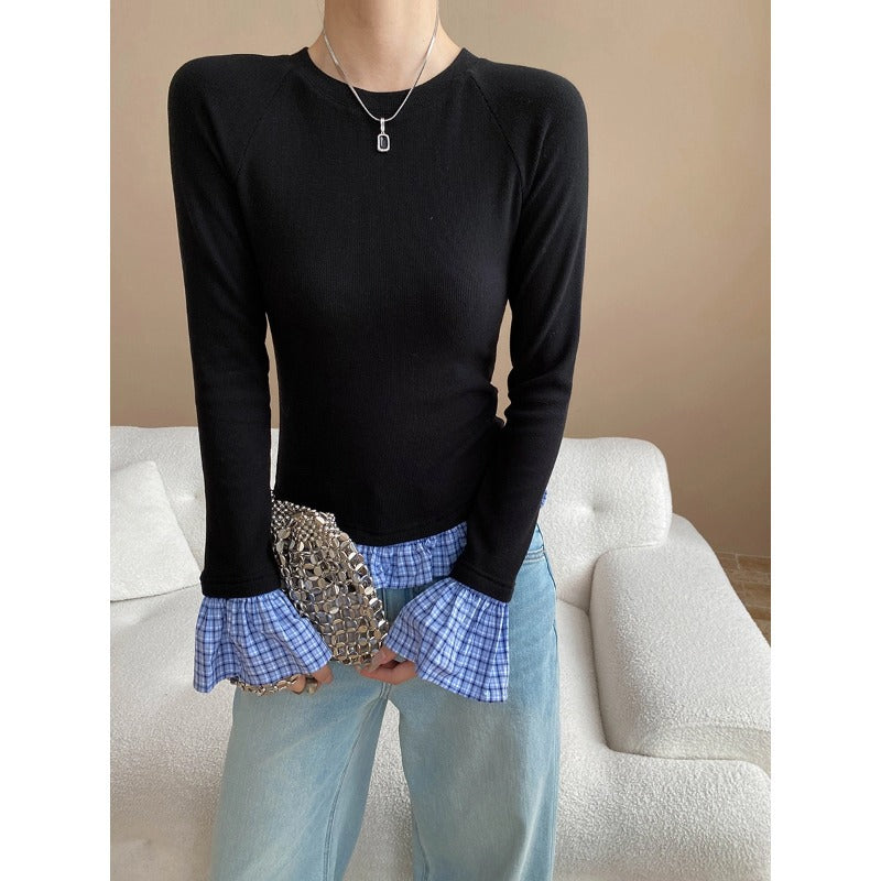 Damen Langarmshirt mit Schößchen Eveloria - Eveloria