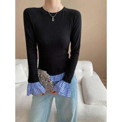 Damen Langarmshirt mit Schößchen Eveloria - Eveloria