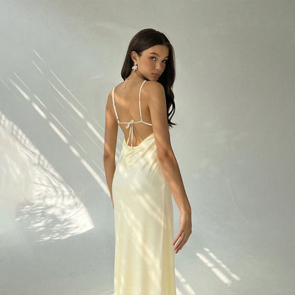 Damen Langarmkleid V-Ausschnitt Schnürdetail Elegantes Eveloria