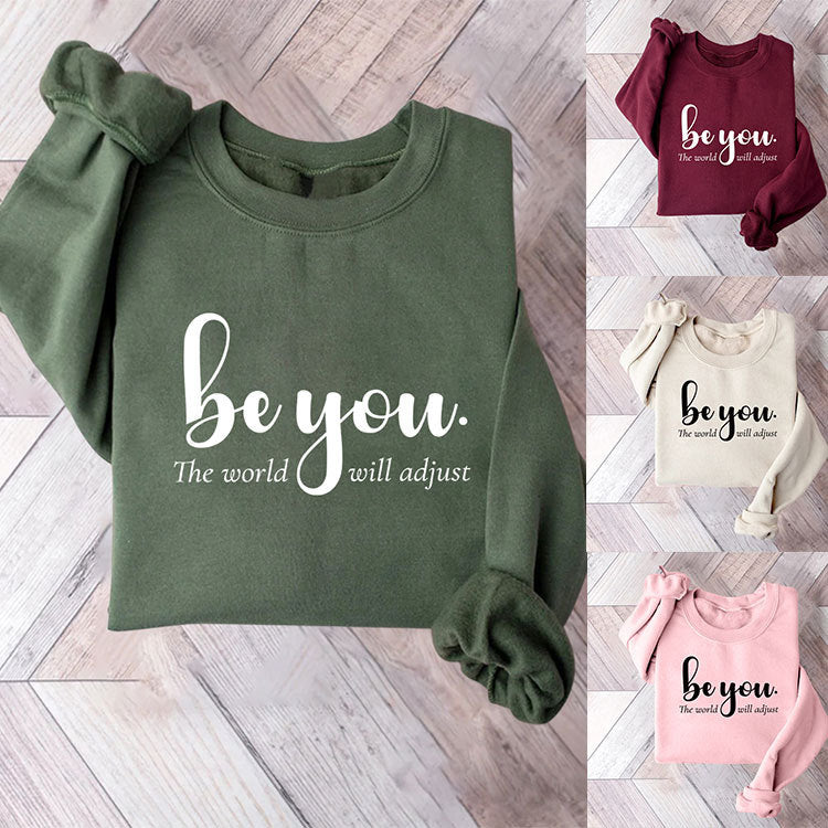 Damen Sweatshirt Inspirierendes Motiv Baumwolle Grau - Eveloria