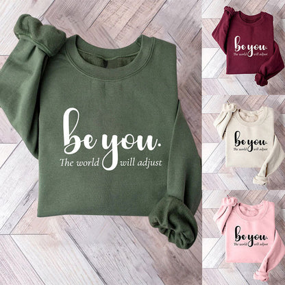 Damen Sweatshirt Inspirierendes Motiv Baumwolle Grau - Eveloria