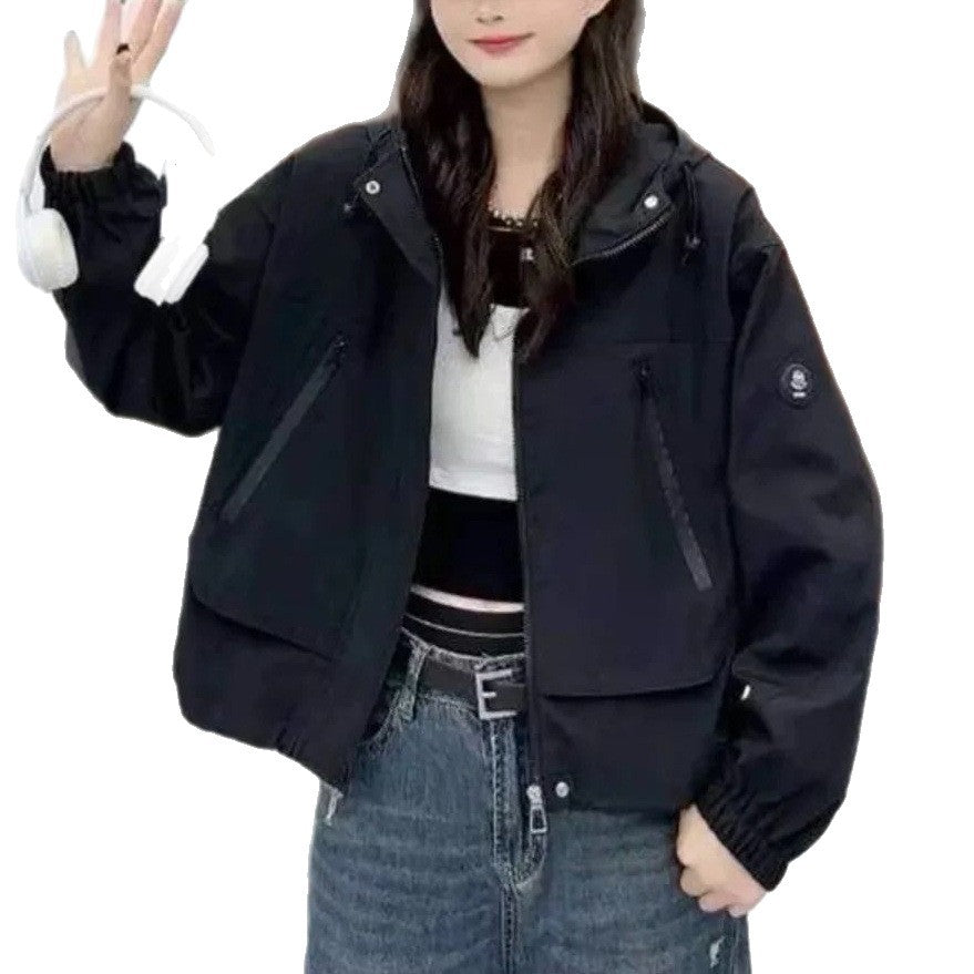 Damen Sportjacke Übergangsjacke mit Kapuze von Eveloria