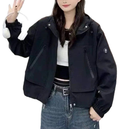 Damen Sportjacke Übergangsjacke mit Kapuze von Eveloria