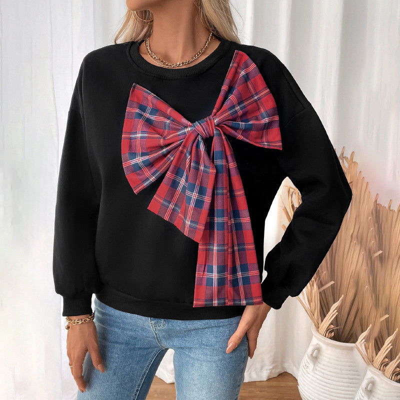 Damen Sweatshirt mit Knoten-Design Grau Eveloria