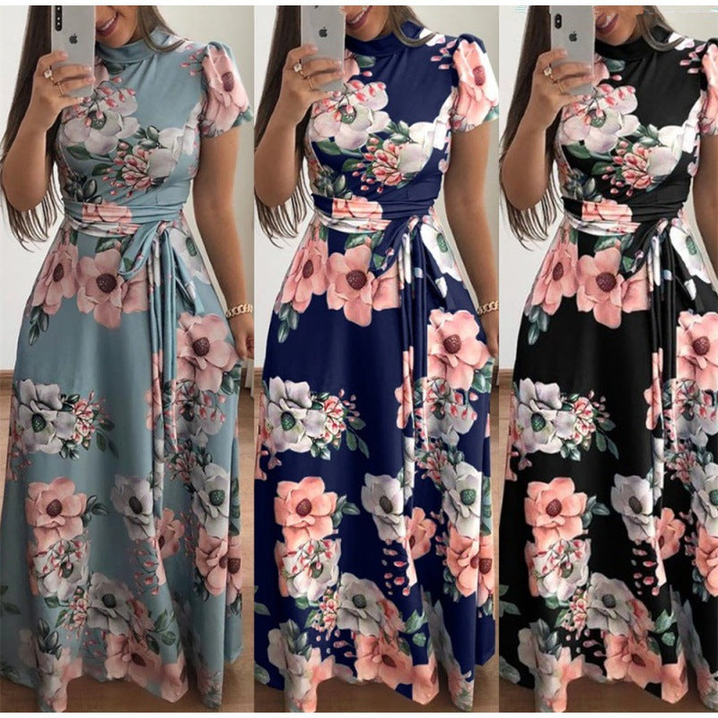 Damen Maxikleid Floralmuster Wickeldesign Kurvenbetonend Eveloria - Eveloria