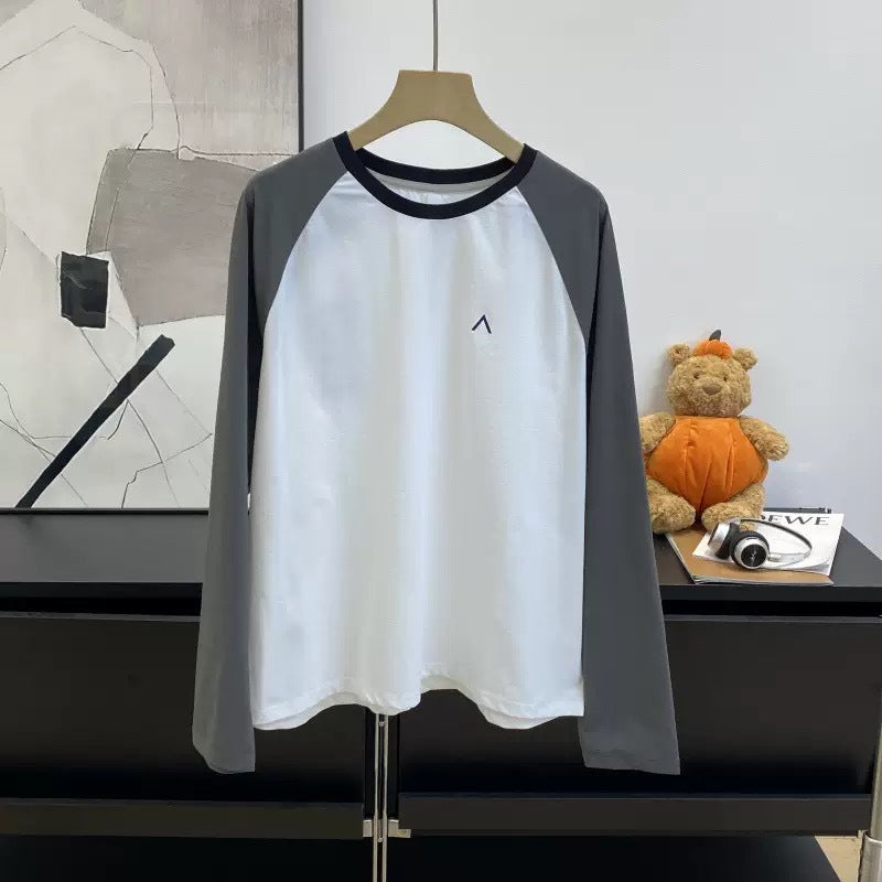 Damen Langarm T-Shirt Eveloria Baumwolle Weiß
