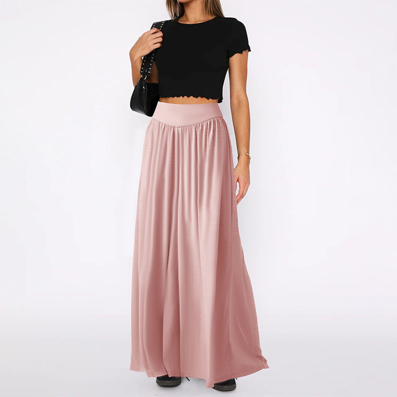 Damen Palazzo-Hose Weit Hohes Bein Eveloria