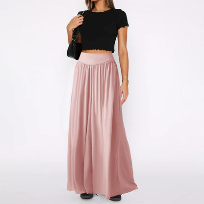Damen Palazzo-Hose Weit Hohes Bein Eveloria