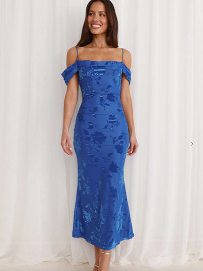 Damen Etuikleid mit floralem Design und Trägern