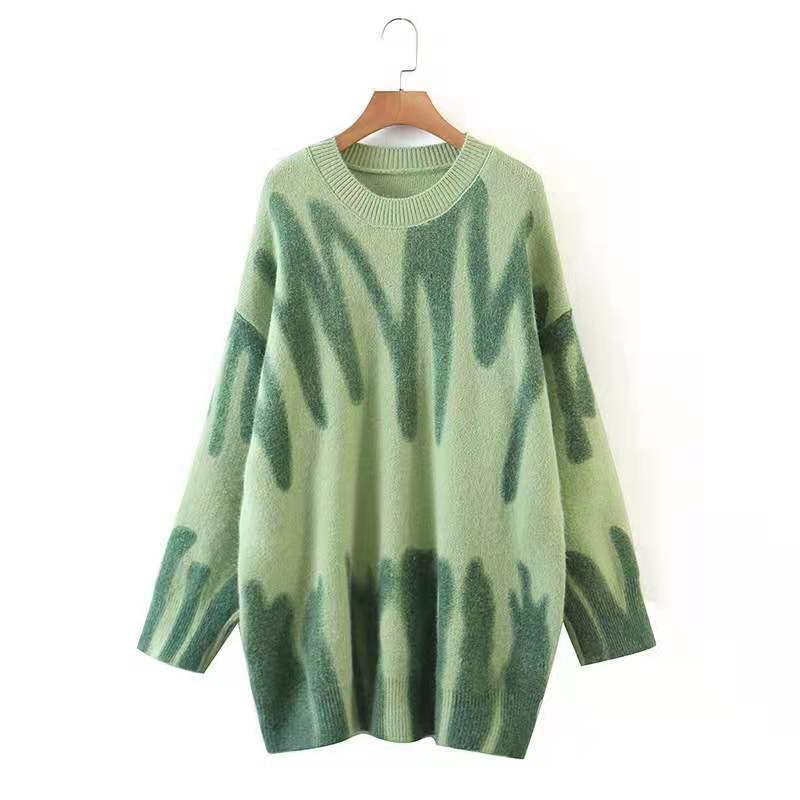 Damen Pullover Groß locker Farbverlauf Eveloria